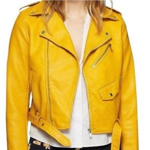 Women leather motorcycle jacket